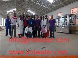 Shenzhen J&D Drinking Water install 3000-4000bph bottled water Line in Tanzania