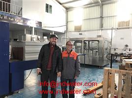 Shenzhen J&D Drinking Water install 6000BPH bottled water line in Jordan