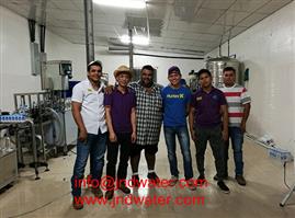 Shenzhen J&D Drinking Water install 2000BPH bottled water line in Panama
